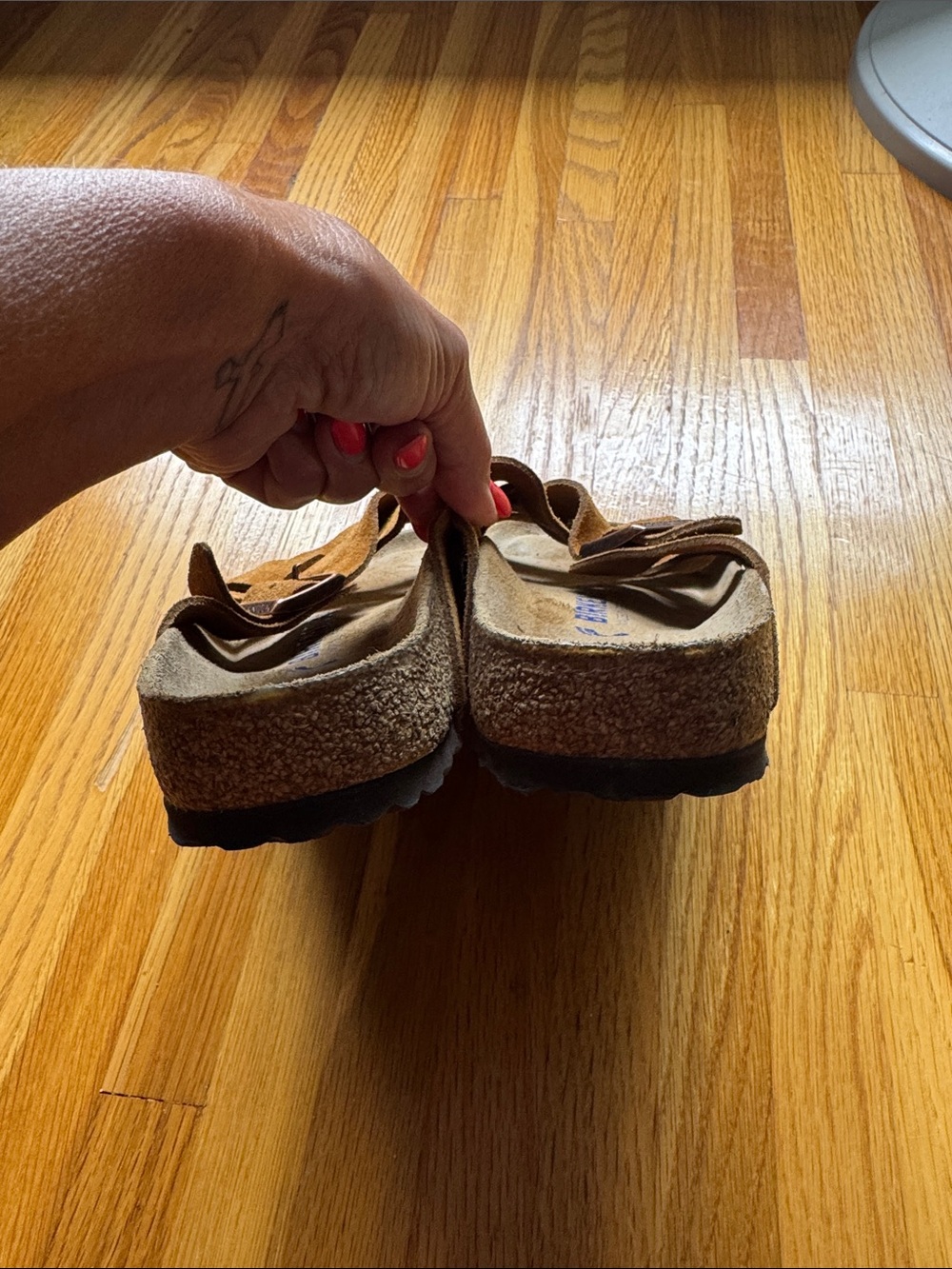 Birkenstocks Lugano Crisscross Sandals. Color: Mink - Picture 3 of 8